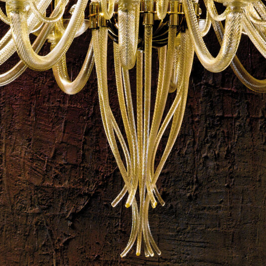 Luxury Gold Leaf Murano Glass Chandelier Luxury Gold Leaf Murano Glass Chandelier