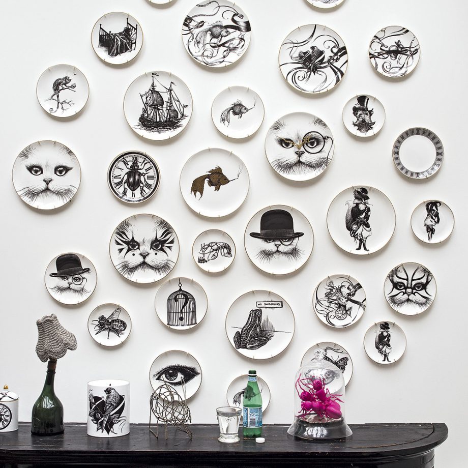 style your home office, plate gallery wall, Rory Dobner