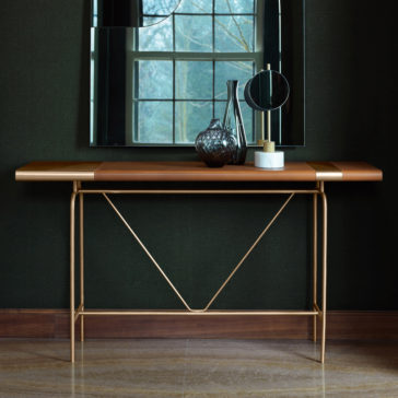 Modern Leather Console Table Modern Leather Console Table