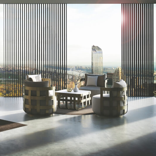 Outdoor Garden Small Round Armchair