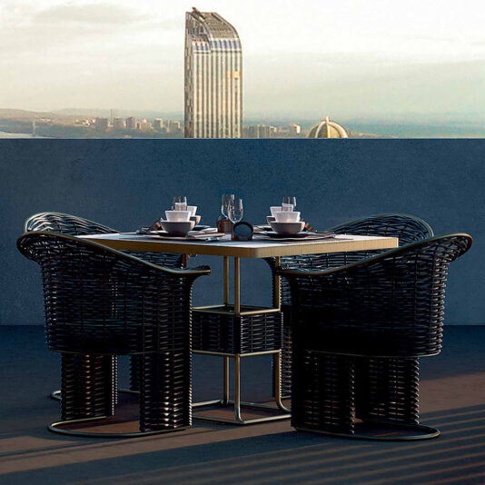 Outdoor Rope Garden Dining Set