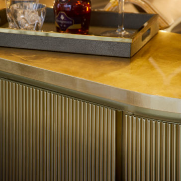 Ombre Gold Leaf Gradient Sideboard Ombre Gold Leaf Gradient Sideboard