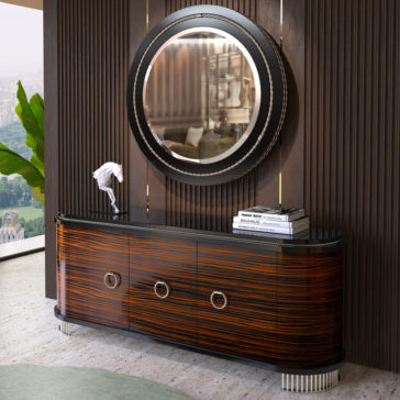 Oval Veneered Sideboard Oval Veneered Sideboard