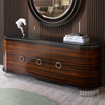 Oval Veneered Sideboard Oval Veneered Sideboard