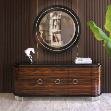 Oval Veneered Sideboard Oval Veneered Sideboard