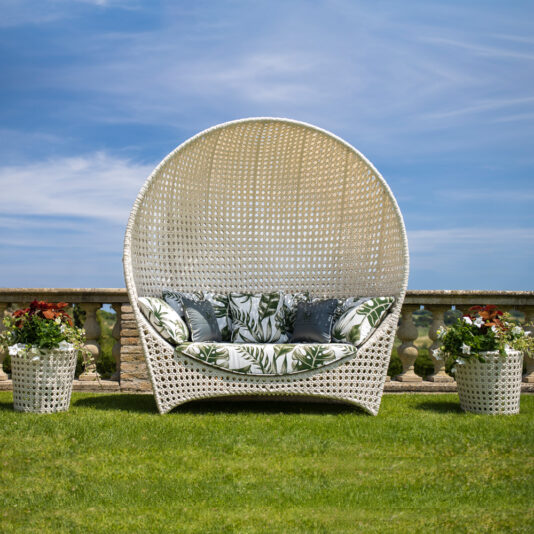 Rattan Style Covered Bench Sofa Rattan Style Covered Bench Sofa