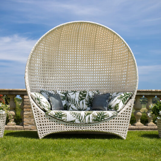 Rattan Style Covered Bench Sofa Rattan Style Covered Bench Sofa