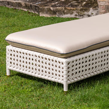 Rattan Style Sun Lounger