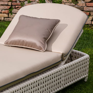 Rattan Style Sun Lounger