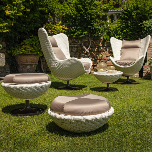 Rattan Style Winged Outdoor Armchair Rattan Style Winged Outdoor Armchair
