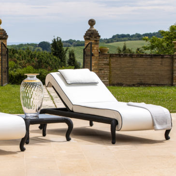 Sun Lounger With Adjustable Head Rest
