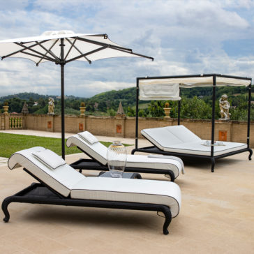 Sun Lounger With Adjustable Head Rest