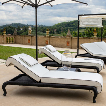 Sun Lounger With Adjustable Head Rest