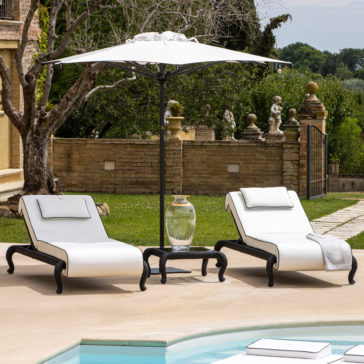 Sun Lounger With Adjustable Head Rest