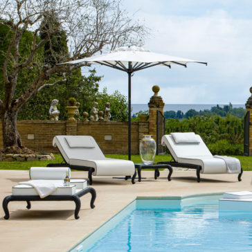 Sun Lounger With Adjustable Head Rest
