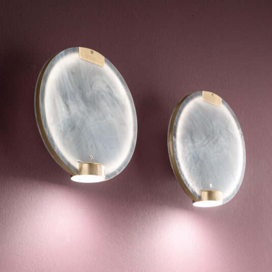 Modern Round Spectrum Glass Diffuser Wall Light