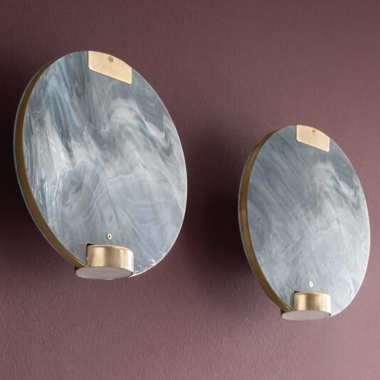 Modern Round Spectrum Glass Diffuser Wall Light