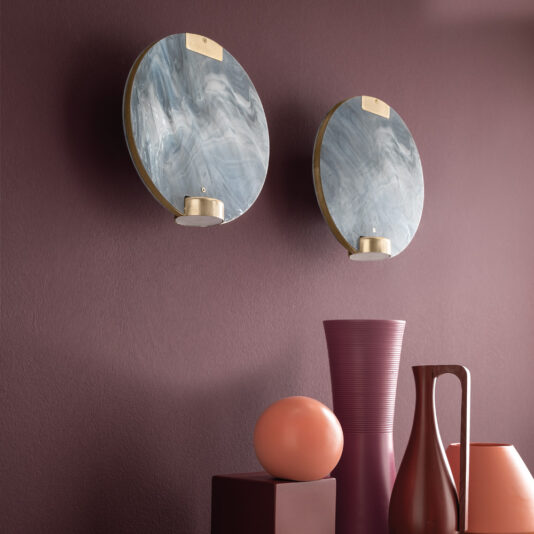 Modern Round Spectrum Glass Diffuser Wall Light