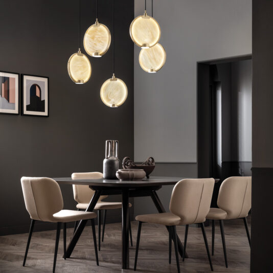 Round Spectrum Glass Diffuser Cluster Of 5 Pendants Round Spectrum Glass Diffuser Cluster Of 5 Pendants