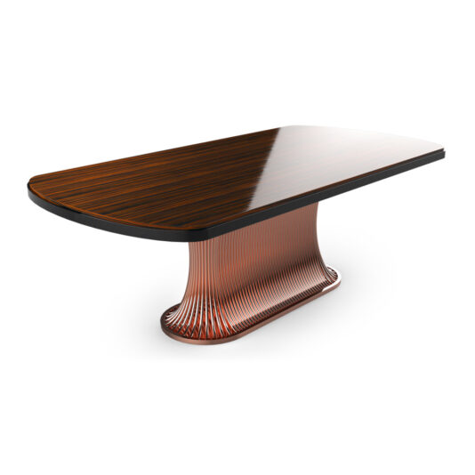 Veneered Copper Dining Table Veneered Copper Dining Table