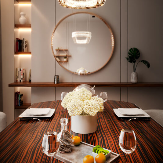 Veneered Copper Dining Table Veneered Copper Dining Table