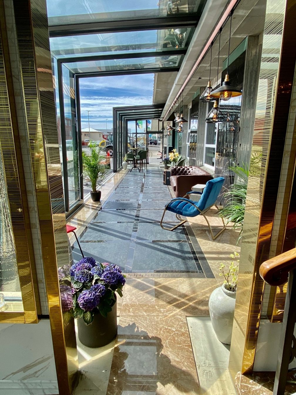Hotel Keflavik, Iceland. Contemporary glasshouse
