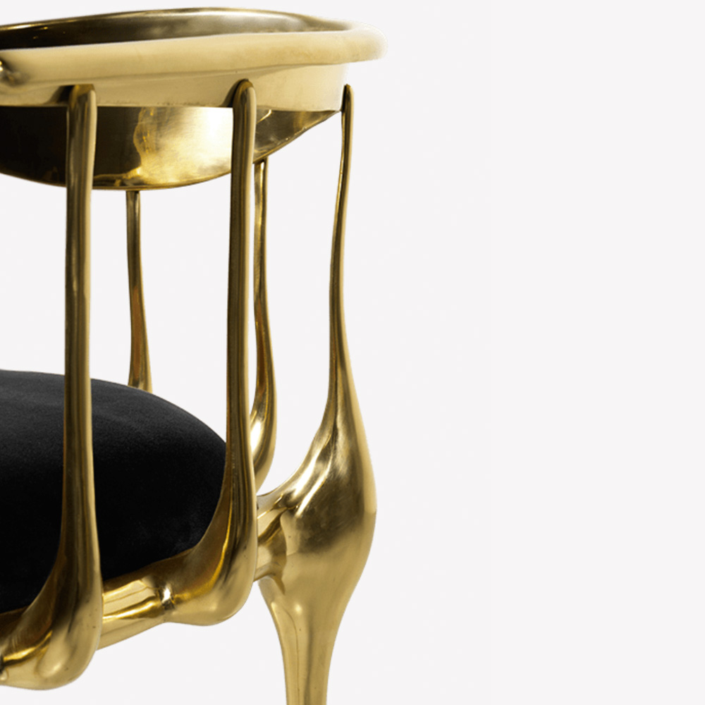 Gold Plated Accent Chair