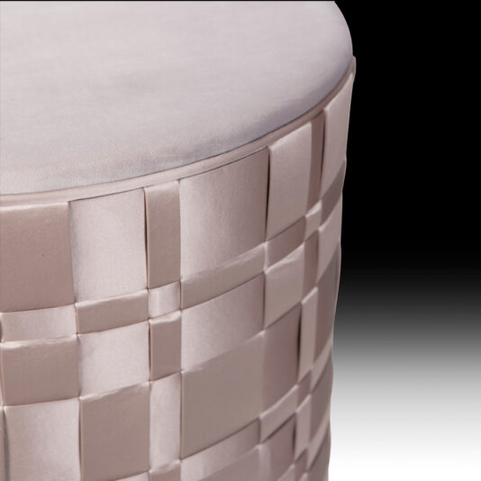 Interlaced Satin Footstool Interlaced Satin Footstool