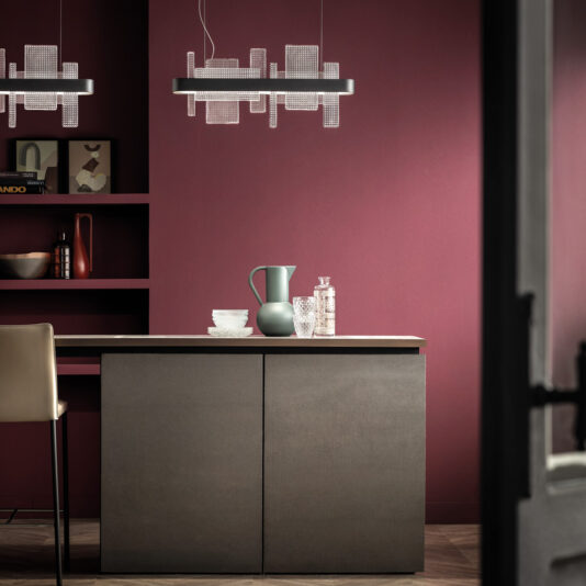 Modern Long Glass Chandelier