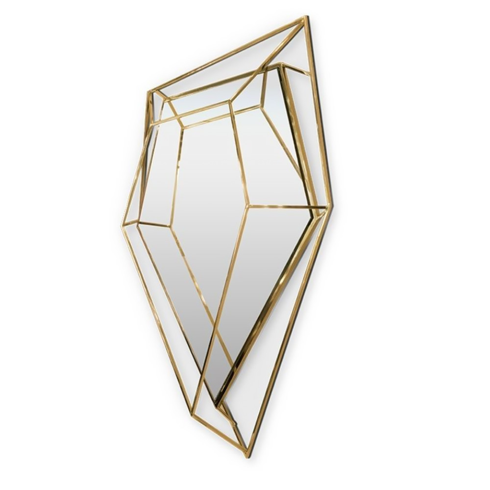 Offset Diamond Wall Mirror