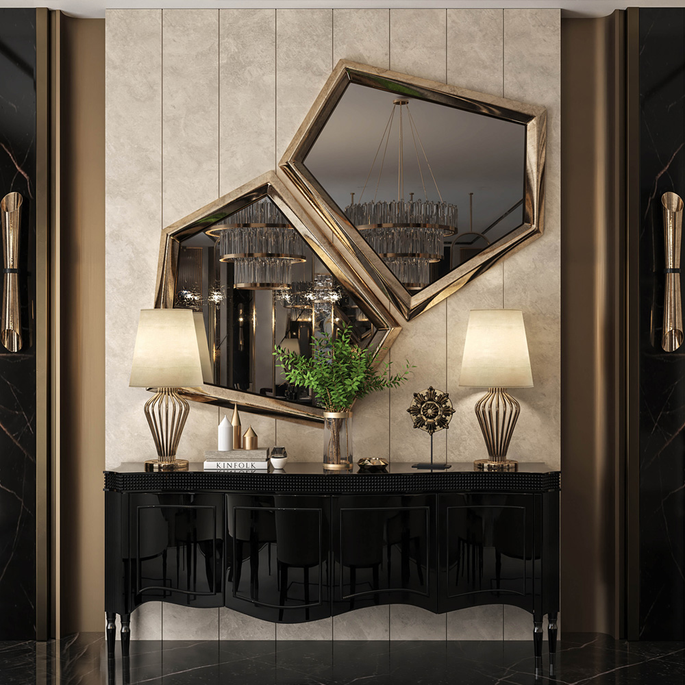 Exclusive Pair Of Art Deco Inspired Mirrors
