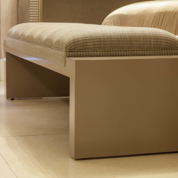Italian Art Deco Inspired Upholstered Bench Italian Art Deco Inspired Upholstered Bench