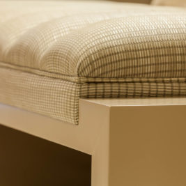 Italian Art Deco Inspired Upholstered Bench