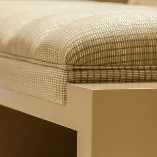 Italian Art Deco Inspired Upholstered Bench Italian Art Deco Inspired Upholstered Bench