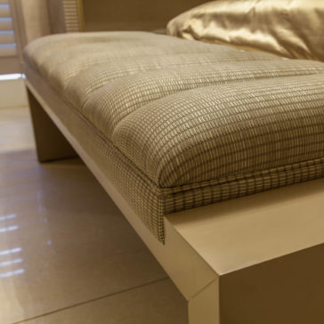 Italian Art Deco Inspired Upholstered Bench Italian Art Deco Inspired Upholstered Bench