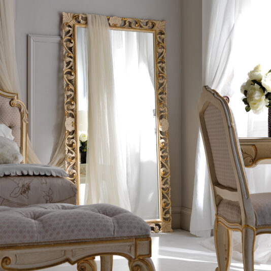 Large Rococo Style Gold Floor Mirror Large Rococo Style Gold Floor Mirror