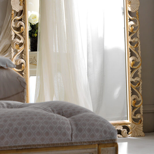 Large Rococo Style Gold Floor Mirror Large Rococo Style Gold Floor Mirror