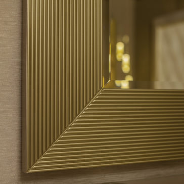 Modern Italian Bronze Overmantle Mirror