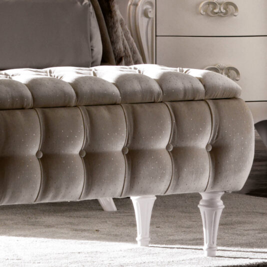 Button Upholstered Storage Bench