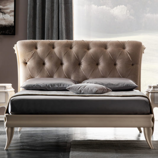 Contemporary Button Upholstered Bed