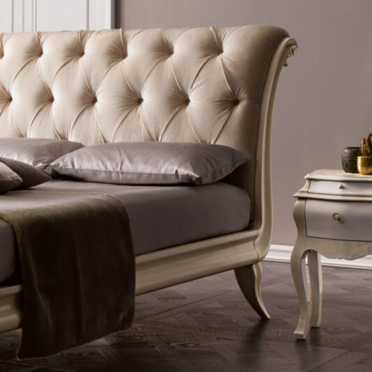 Contemporary Button Upholstered Bed Contemporary Button Upholstered Bed