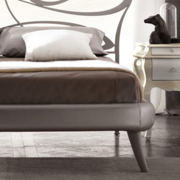 Contemporary Iron Bed With Swirl Headboard Contemporary Iron Bed With Swirl Headboard
