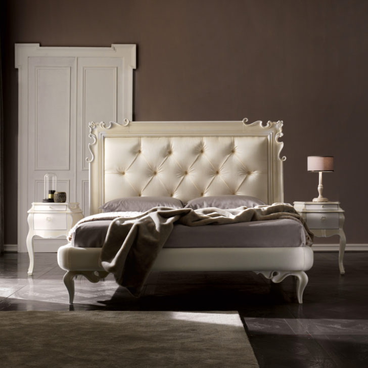 Ornate Button Upholstered Bed