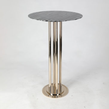 Two-Tone Leather Bar Stool And Table Set Two-Tone Leather Bar Stool And Table Set