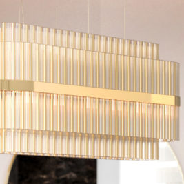 Contemporary Tiered Oval Chandelier