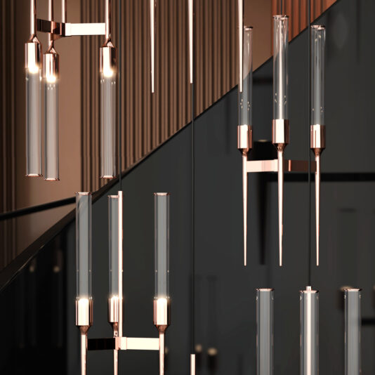 Large Contemporary Stairwell Chandelier Large Contemporary Stairwell Chandelier