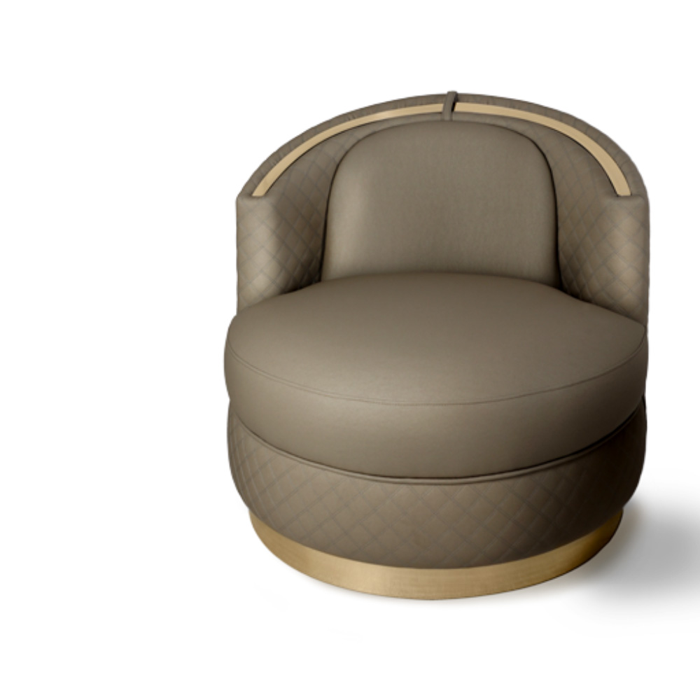 Quilted Swivel Tub Chair