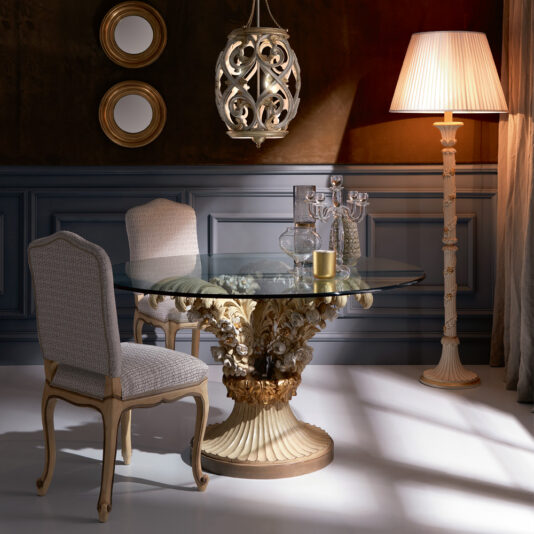 Statement Classic Round Glass Dining Table Set Statement Classic Round Glass Dining Table Set