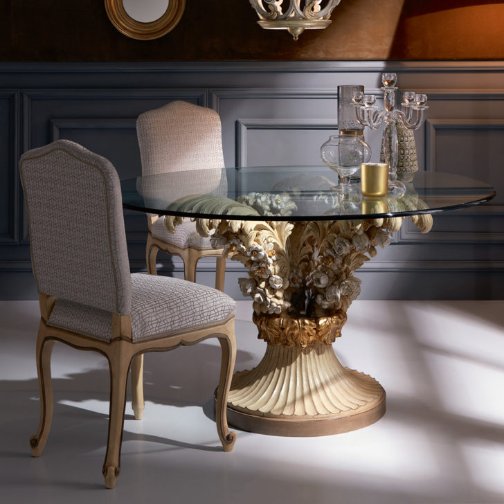Statement Classic Round Glass Dining Table Set