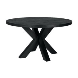 Black Round Dining Table